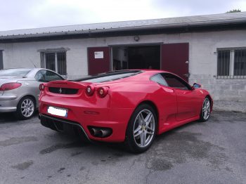 Ferrari F430 rénovation ciel de toit cuir par RC Sellerie RC Sellerie