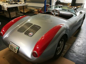 Réalisation moquettes Porsche Spider 555 par RC Sellerie RC Sellerie