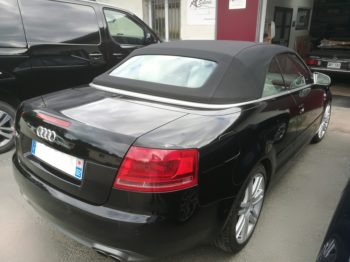 Remplacement capote en Alpaga noire Audi RS4 par RC Sellerie RC Sellerie