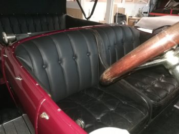 Siège en cuir après travaux panhard Levassor Torpedo X19 par RC Sellerie RC Sellerie