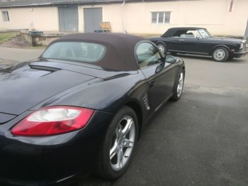 Porsche Boxster rénovation de la couleur et étanchéité capote par RC Sellerie RC Sellerie