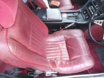 Siège Jensen Interceptor II avant travaux de rénovation par RC Sellerie RC Sellerie