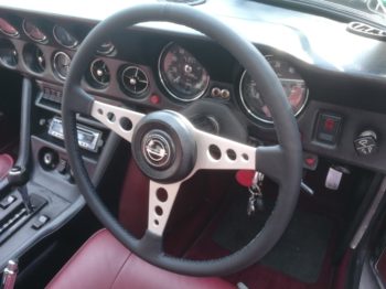 Volant cuir rénové sur Jensen Interceptor II par RC Sellerie RC Sellerie