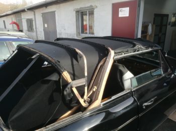 Pose nouveau ciel de toit en laine Rolls Corniche par RC Sellerie RC Sellerie