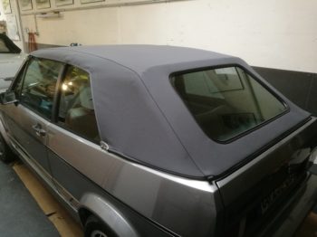 Remplacement d'une capote en Alpaga gris Titan sur Golf 1 Cabriolet par RC Sellerie RC Sellerie