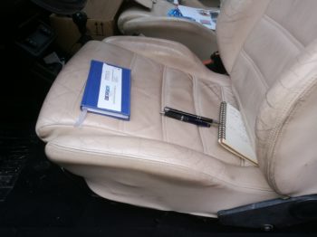 Situation des sièges avant travaux sur Golf Cabriolet Karmann RC Sellerie