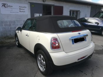 Remplacement d'une capote en alpaga sur Mini R57 par RC Sellerie RC Sellerie