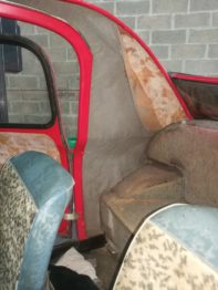 Etat de la sellerie avant travaux - Vespa 400 RC Sellerie