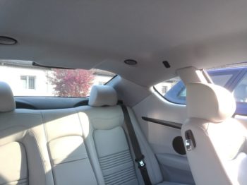 Remplacement du tissu de ciel de toit et des ébénisteries latérales d'une Maserati Gran Turismo S par RC Sellerie RC Sellerie