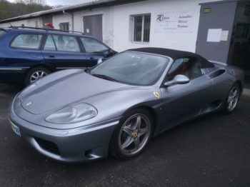 Remplacement de la capote en Alpaga sur Ferrari Modena 360 Spider  par RC Sellerie RC Sellerie