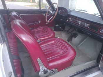 Photo après travaux de la rénovation de la suspension et des mousses d'assises avant d'une Lancia Flavia par RC Sellerie à Languenan RC Sellerie